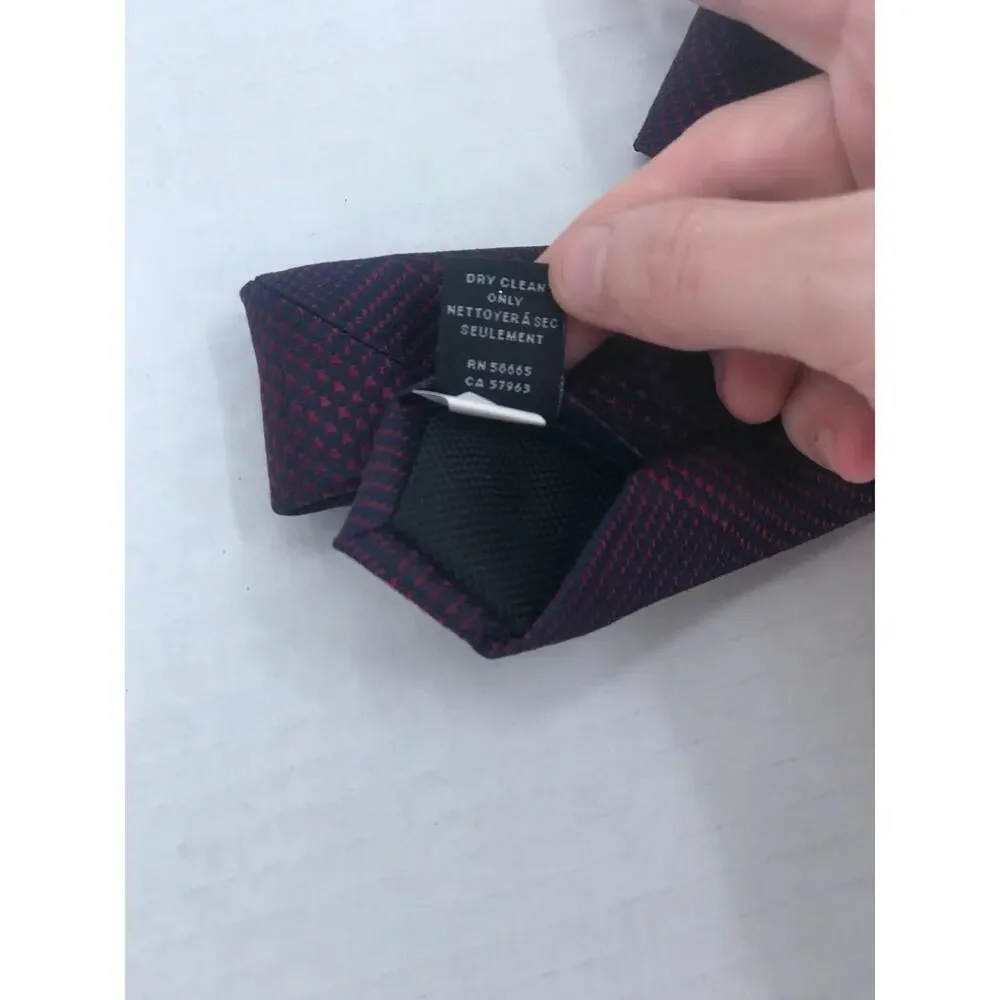 Nordstrom Kids Red/Navy Pattern Silk Tie One Size Necktie NEW youth
